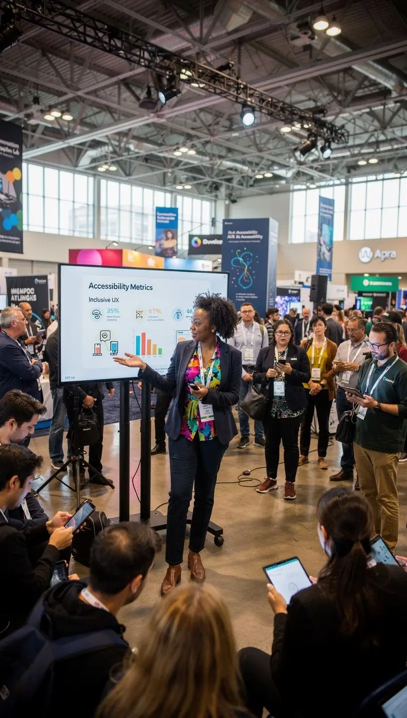 Graph illustrating improvements in software accessibility scores over time with actionable insights.